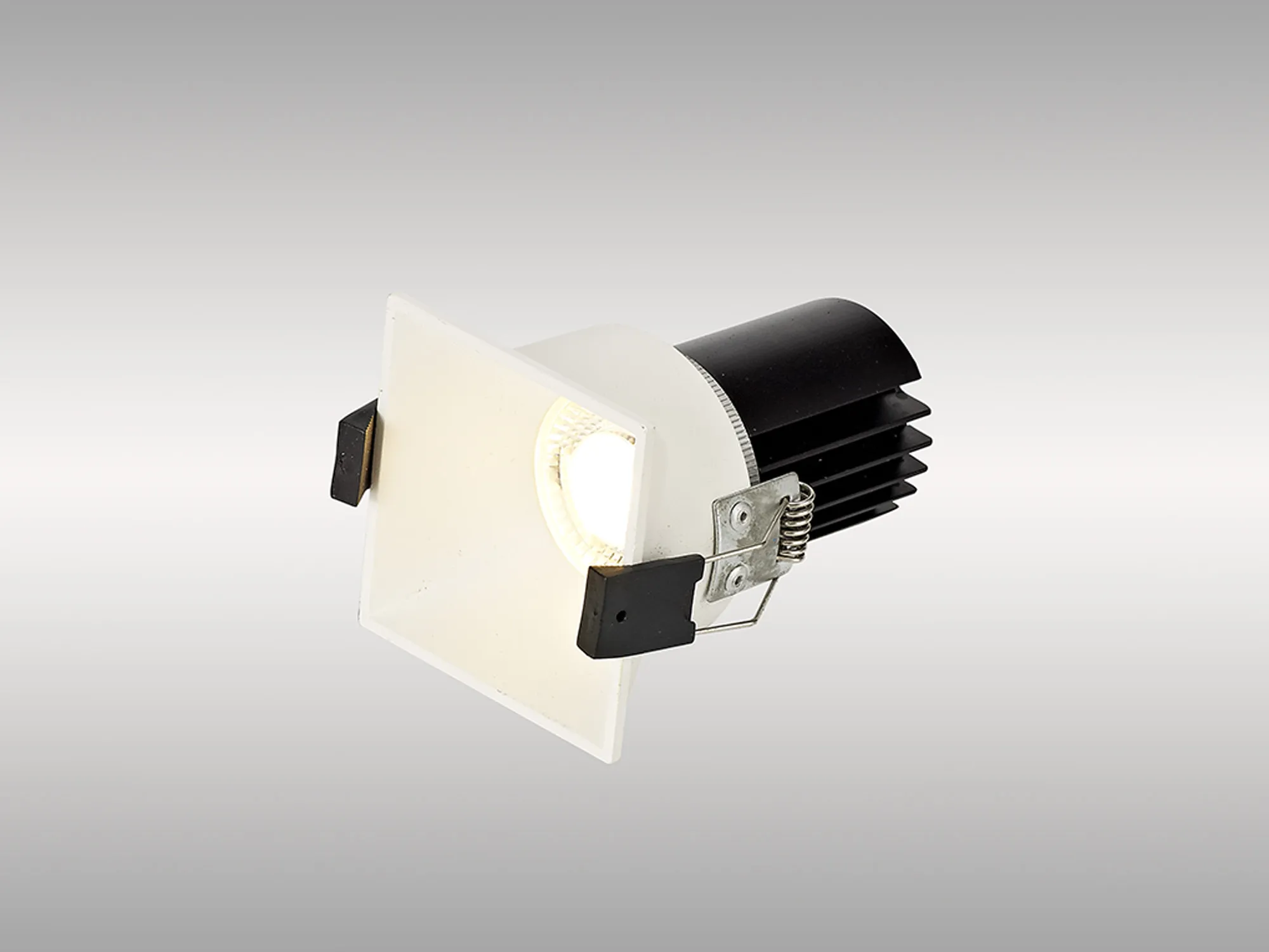 Biox 12 Tridonic Powered 12W 3000K 1200lm 36° CRI>90 LED Engine  White Square Fixed Recessed Spotlight; IP20 DM201942  Dlux Biox 12